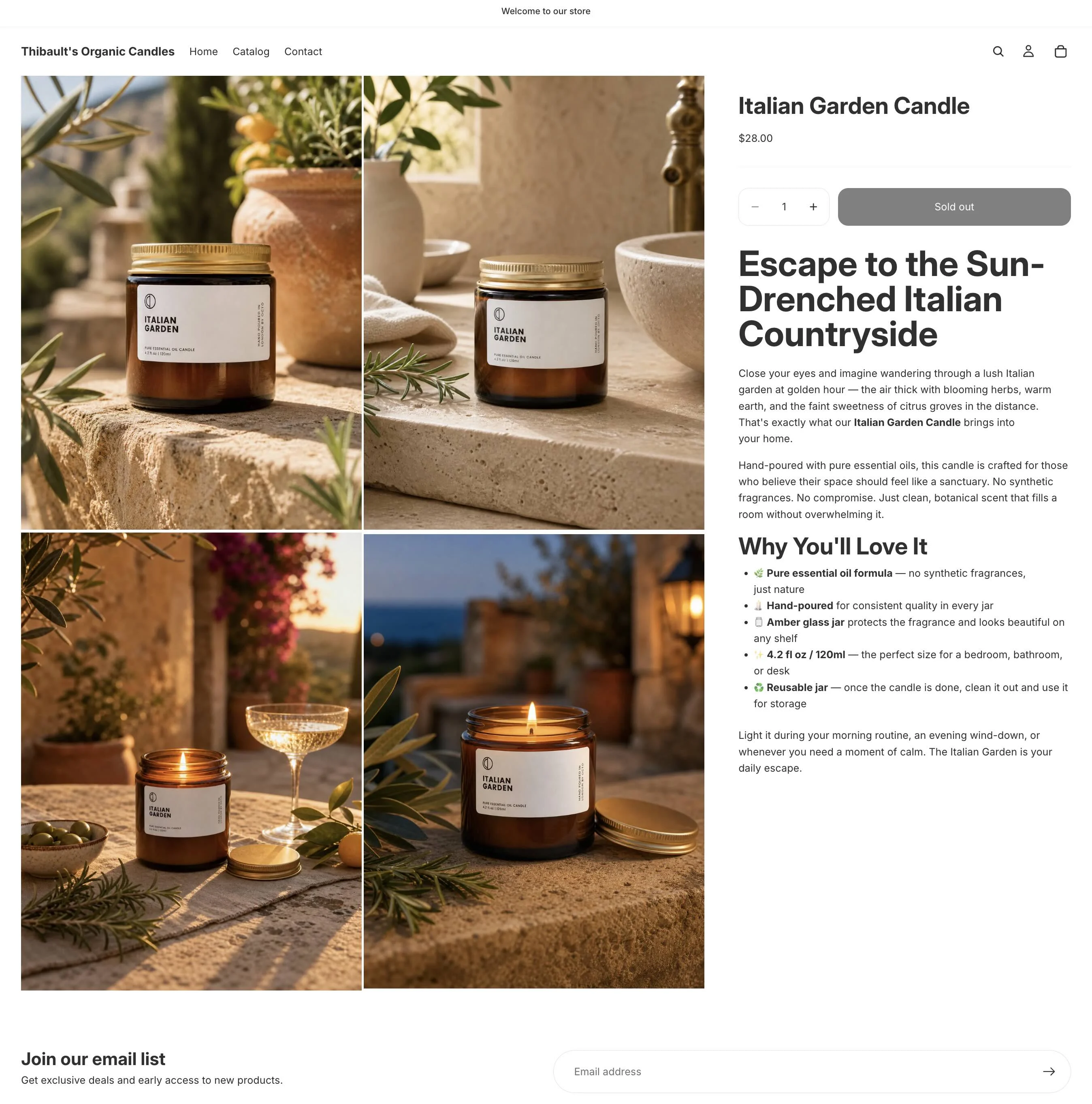 Shopify product listing after Stage.it adds a grid of generated product photos