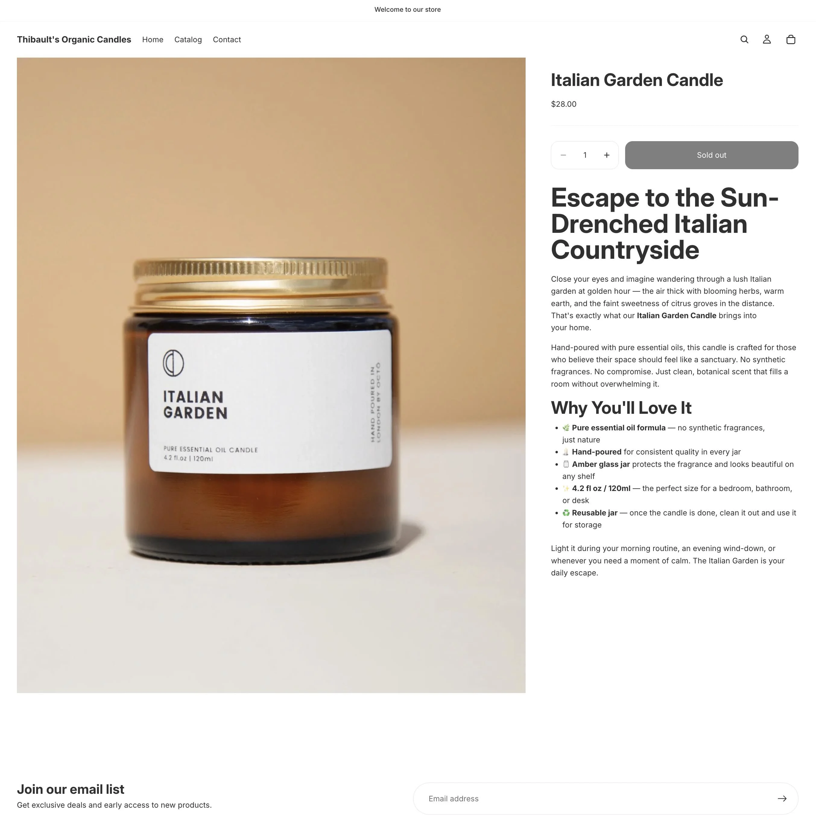 Shopify product listing before Stage.it adds generated product photos
